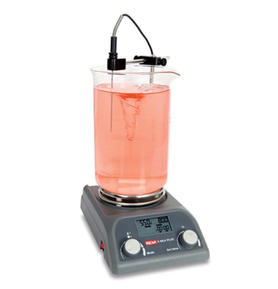 REMI 5 MLH Plus Magnetic Stirrer with Hot Plate (With PT-1000 Probe | SS Top Plate | Max Temp 350°C)